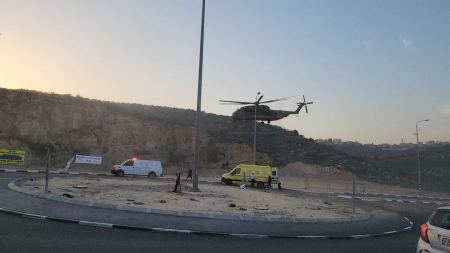 3 اصابات احداها خطيرة في حادث سير جنوب نابلس